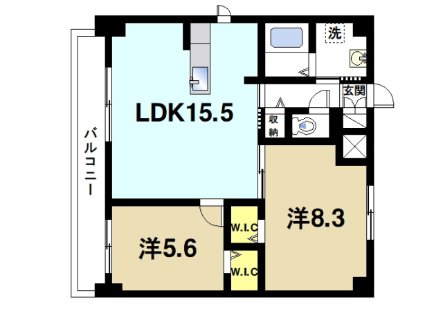LA RIVIERE OKAMOTOⅡの間取り図4
