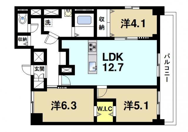 LA RIVIERE OKAMOTOⅡの間取り図5