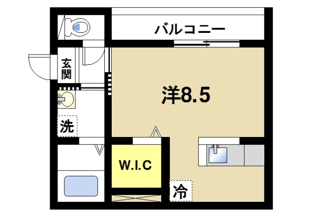 ヘーベルメゾン奈良女子大前の間取り図1