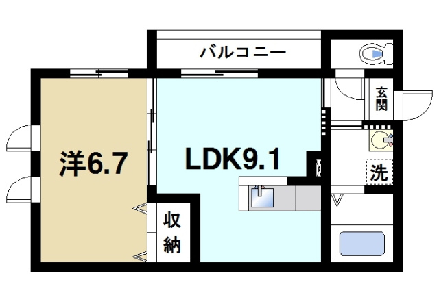 ヘーベルメゾン奈良女子大前の間取り図2