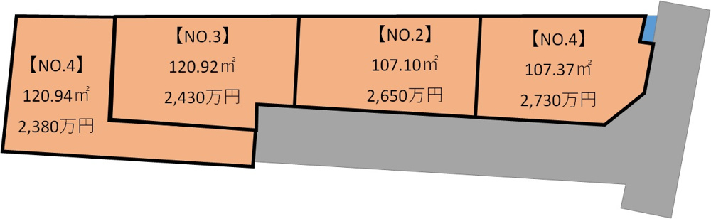 上矢部売地全4区画の画像