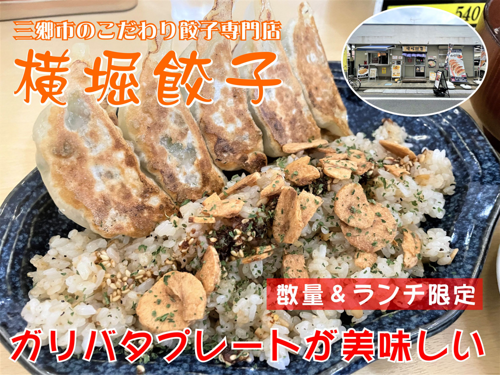 【三郷市】三郷駅徒歩4分！手作り餃子専門店「横堀餃子」のランチ限定メニューが美味しい！の画像