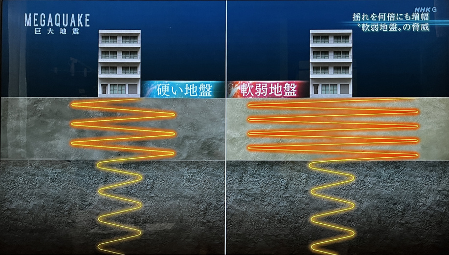 地震の被害は地盤の揺れやすさにも影響する