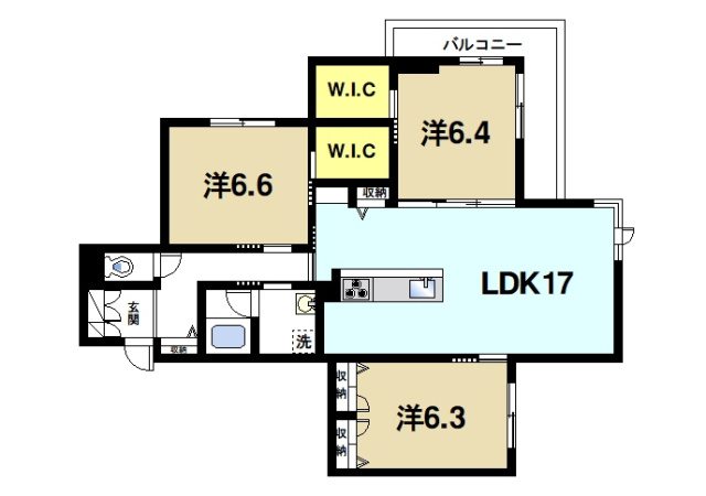 シャーメゾンＡＶＡＮＣＥの間取り図4