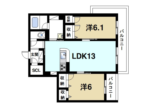 ＳｈａＭａｉｓｏｎ　Ｌｅａ　Ｌａｎｉの間取り図2