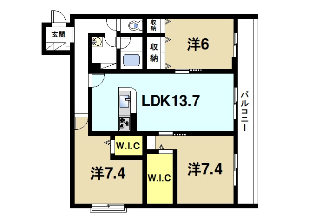 ＳｈａＭａｉｓｏｎ　Ｌｅａ　Ｌａｎｉの間取り図5