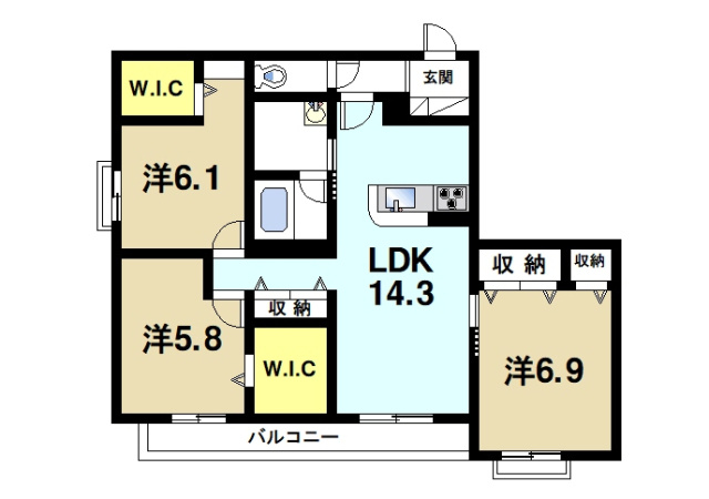 ＳｈａＭａｉｓｏｎ　Ｌｅａ　Ｌａｎｉの間取り図6