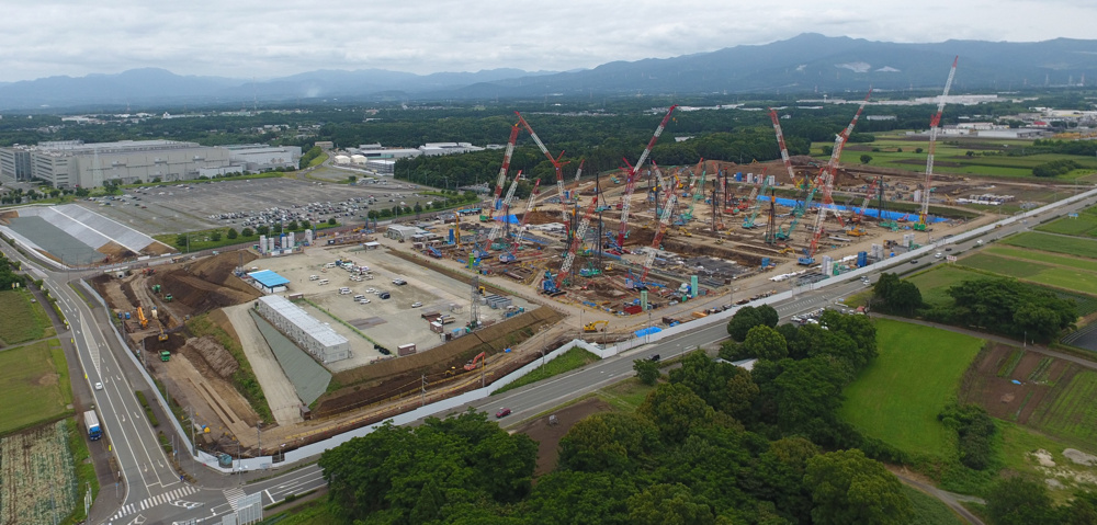 世界的半導体メーカーTSMC（台湾積体電路製造）工場予定地をドローンで撮影　熊本　菊陽町の画像