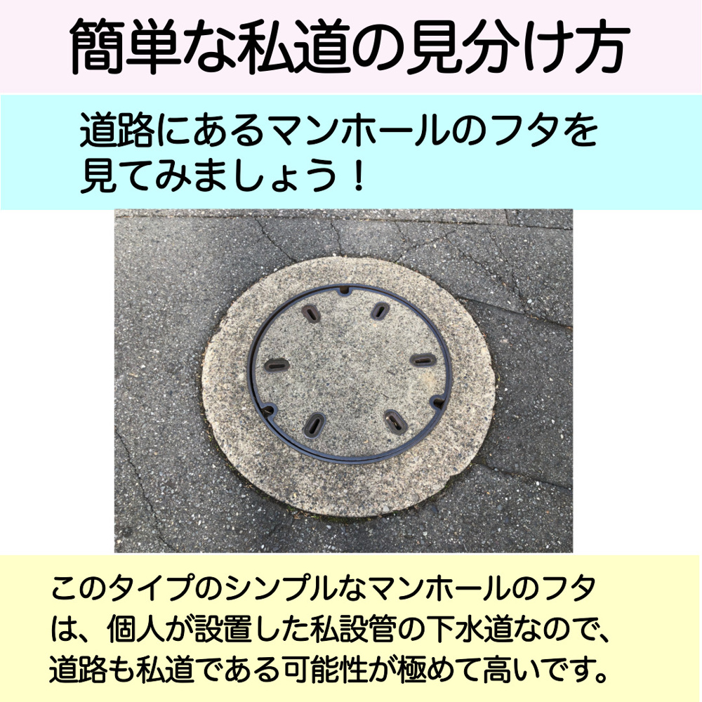 簡単な私道の見分け方についての画像