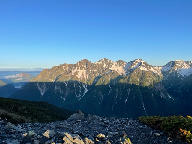北アルプス登山の画像