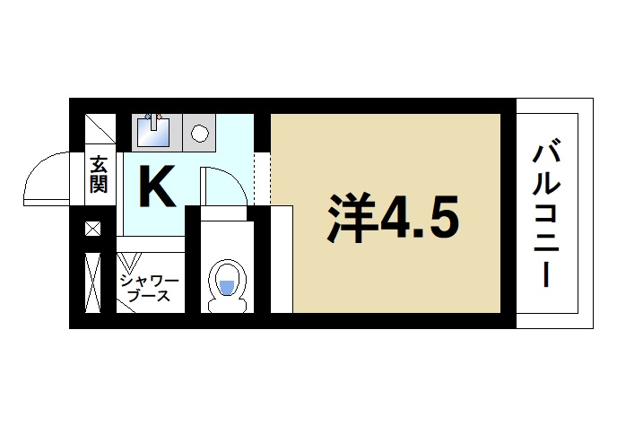 シティパレス21西大寺Part1の間取り図4