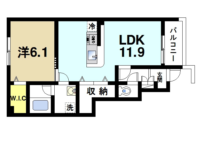 クレール国見の間取り図1
