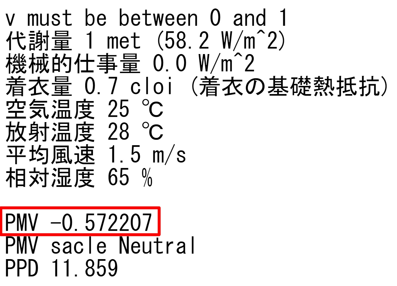 PMVの結果