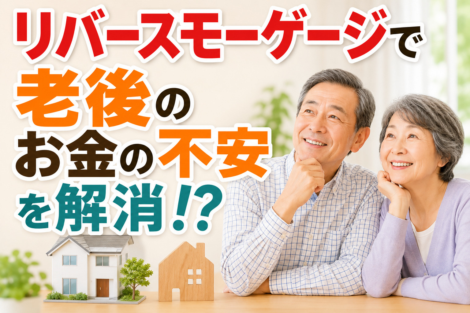 リバースモーゲージで老後のお金の不安を解消！？の画像