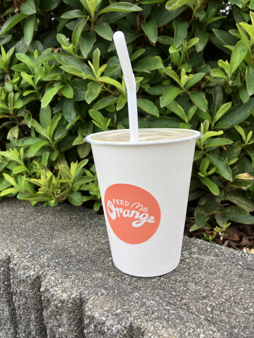 生絞りオレンジジュース自販機の画像