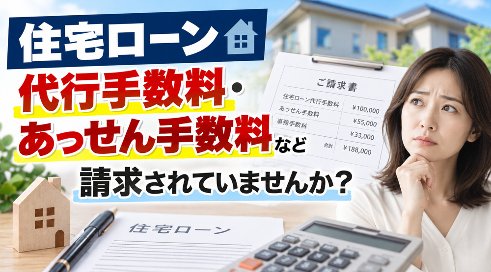 住宅ローン代行手数料・あっせん手数料など請求されていませんか？の画像