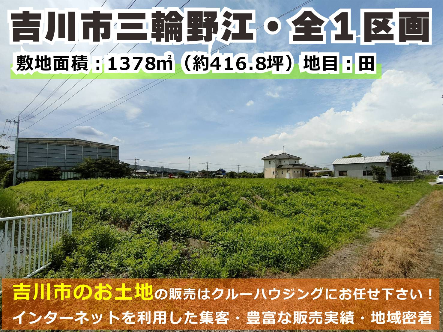８月４日：４１６坪・北東角地！の画像