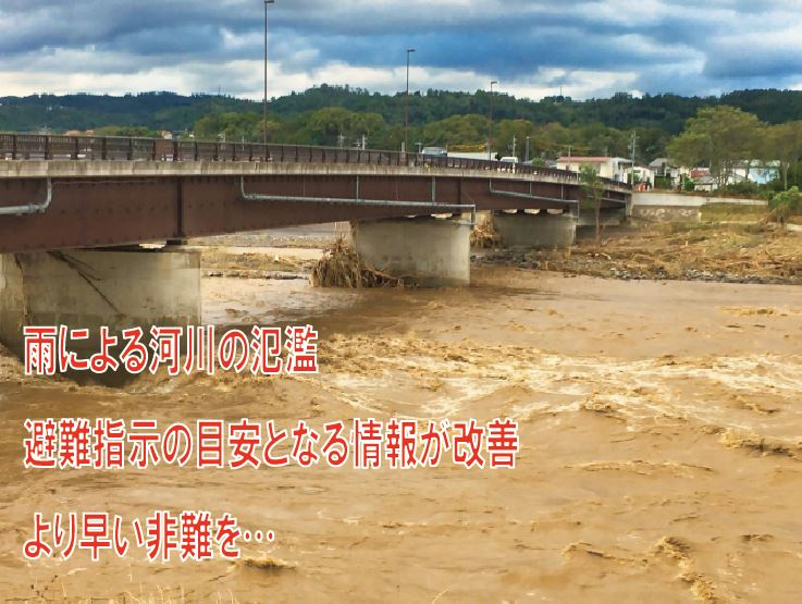 大雨による河川の氾濫の画像