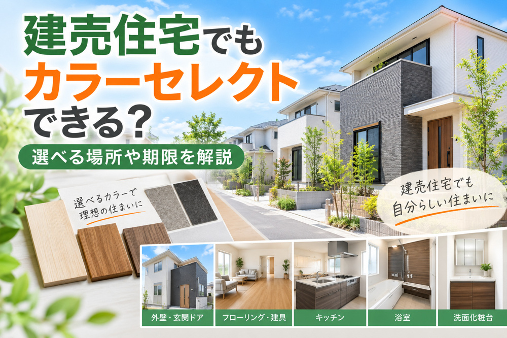 建売住宅でもカラーセレクトできる？選べる場所や期限を解説の画像