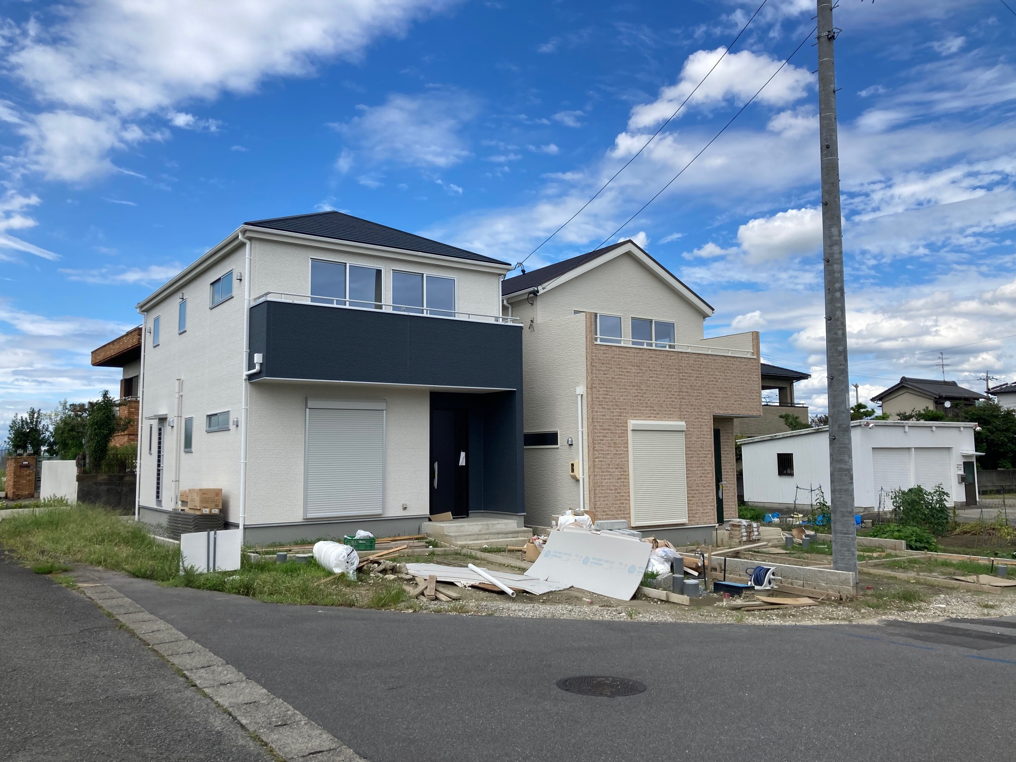【弥富市の新築住宅】完成間近　弥富市小島町 全2棟　の画像