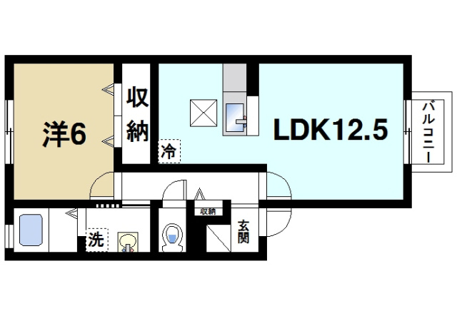 エスポワールC（南紀寺町）の間取り図1