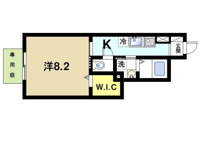 ルンルアン高畑の間取り図1
