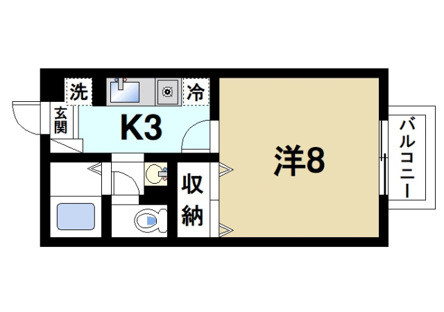 セジュール紀寺の間取り図1