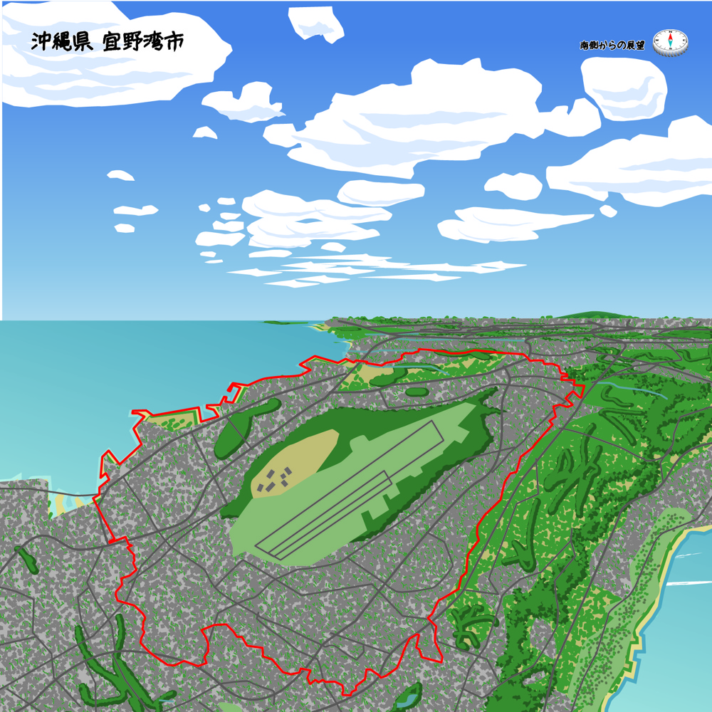 沖縄県の町を結ぶ宜野湾市の画像