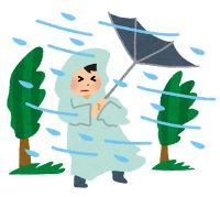 大雨や暴風に警戒してくださいの画像