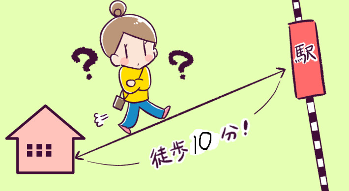 駅から徒歩？分の基準は？の画像