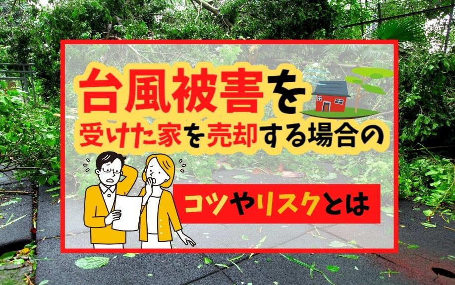 台風被害を受けた家を売却する場合のコツやリスクとはの画像