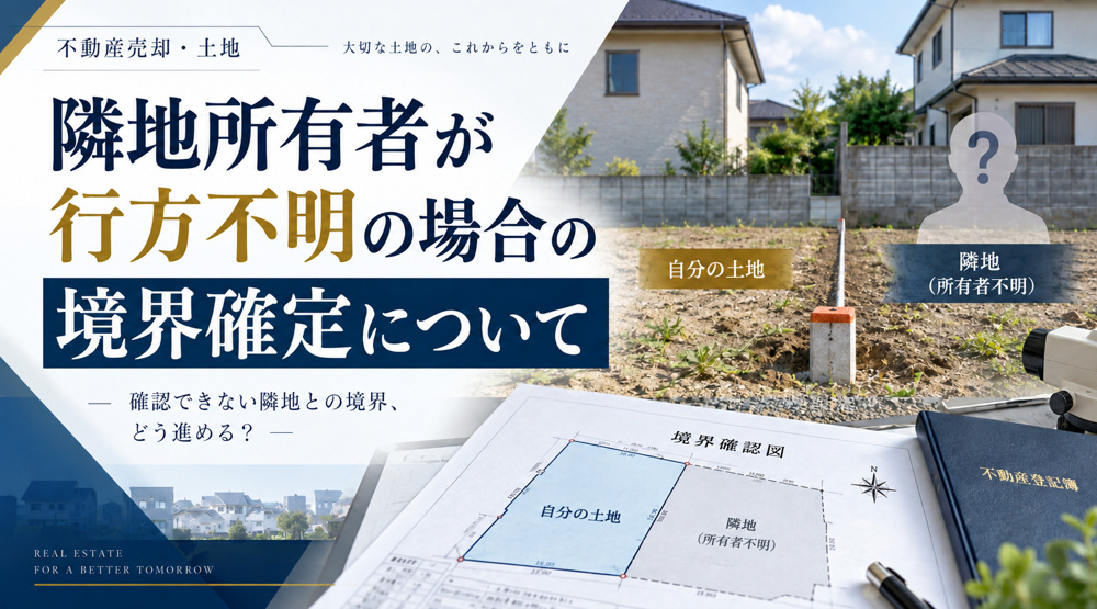 隣地所有者が行方不明の場合の境界確定についての画像