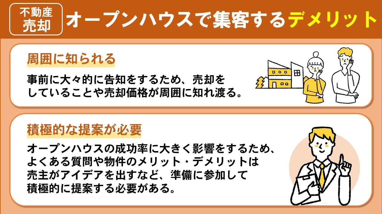 不動産売却の際にオープンハウスで集客するデメリットとは