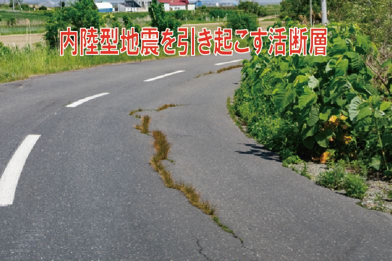 内陸型地震を引き起こす活断層の画像