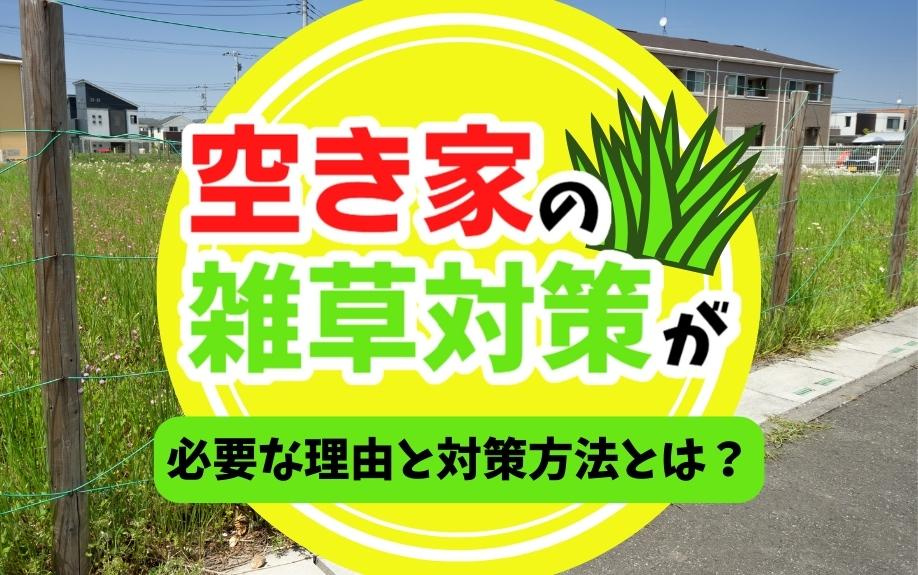 空き家の雑草対策が必要な理由と対策方法とは？