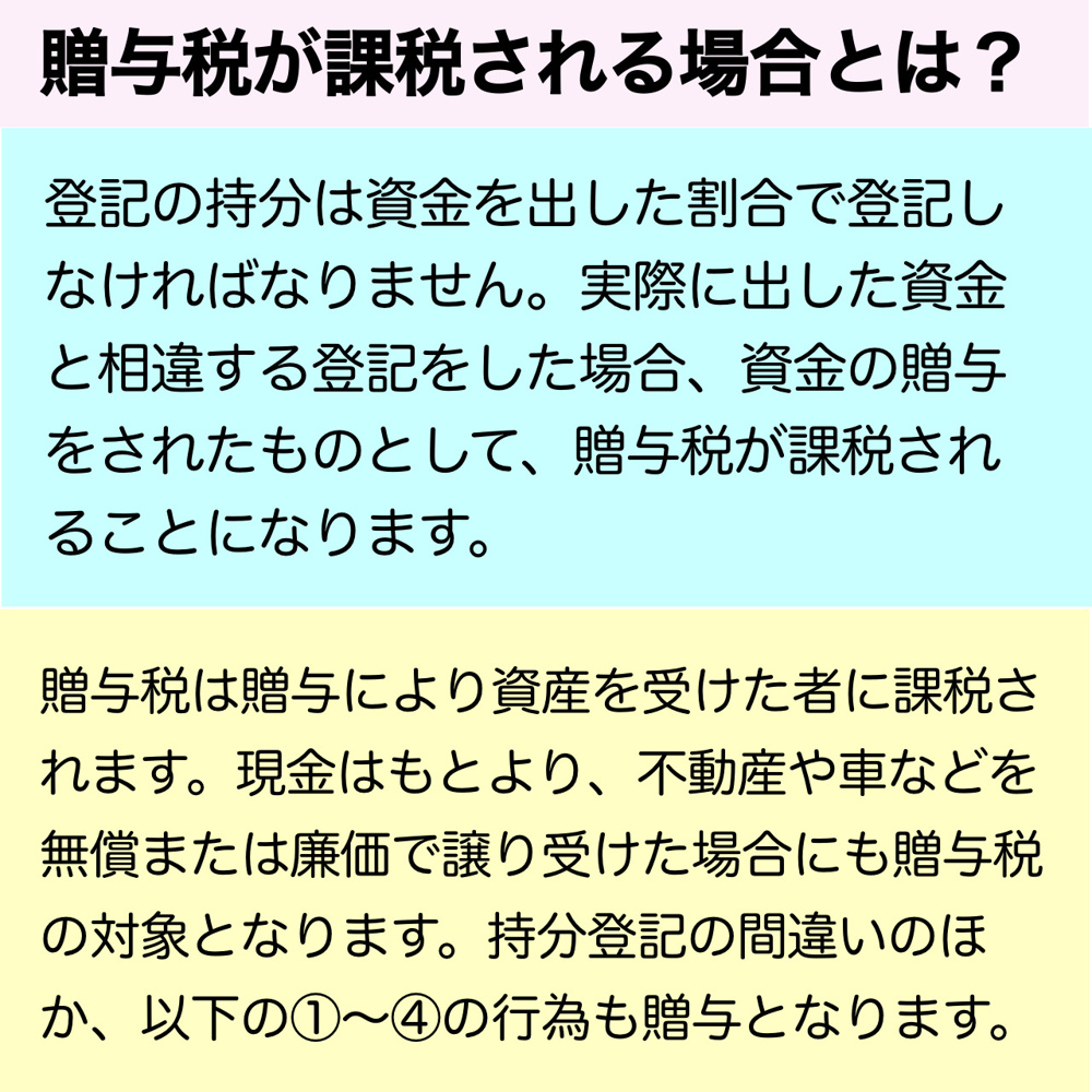 贈与税が課税される場合とは？の画像