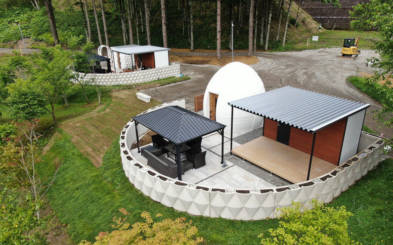 3Ｄプリンターで作ったグランピング施設がオープン★の画像