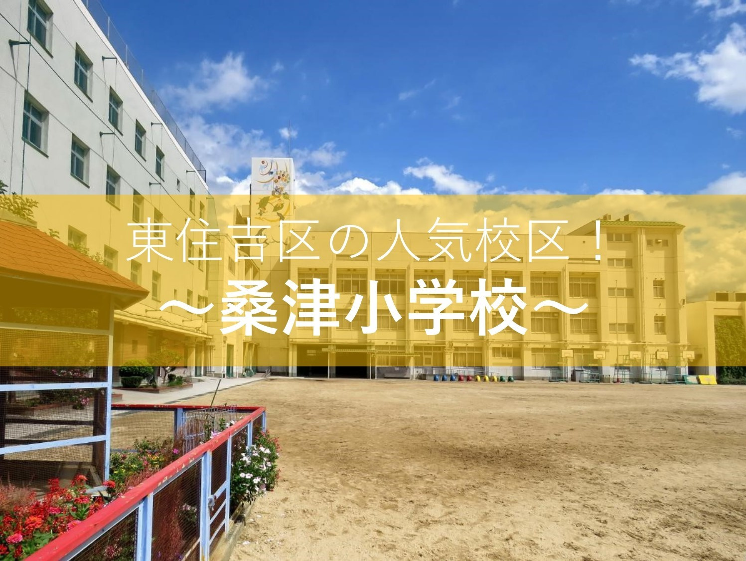 東住吉区の人気校区！【桑津小学校】についての画像