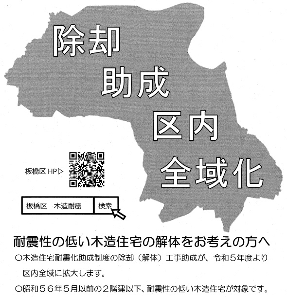 板橋区の土地、高く売るなら解体工事費の助成金制度がオススメです。の画像