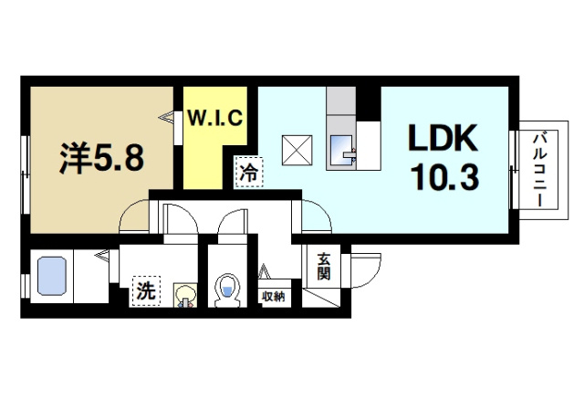 ラフィーネ　メゾンの間取り図1