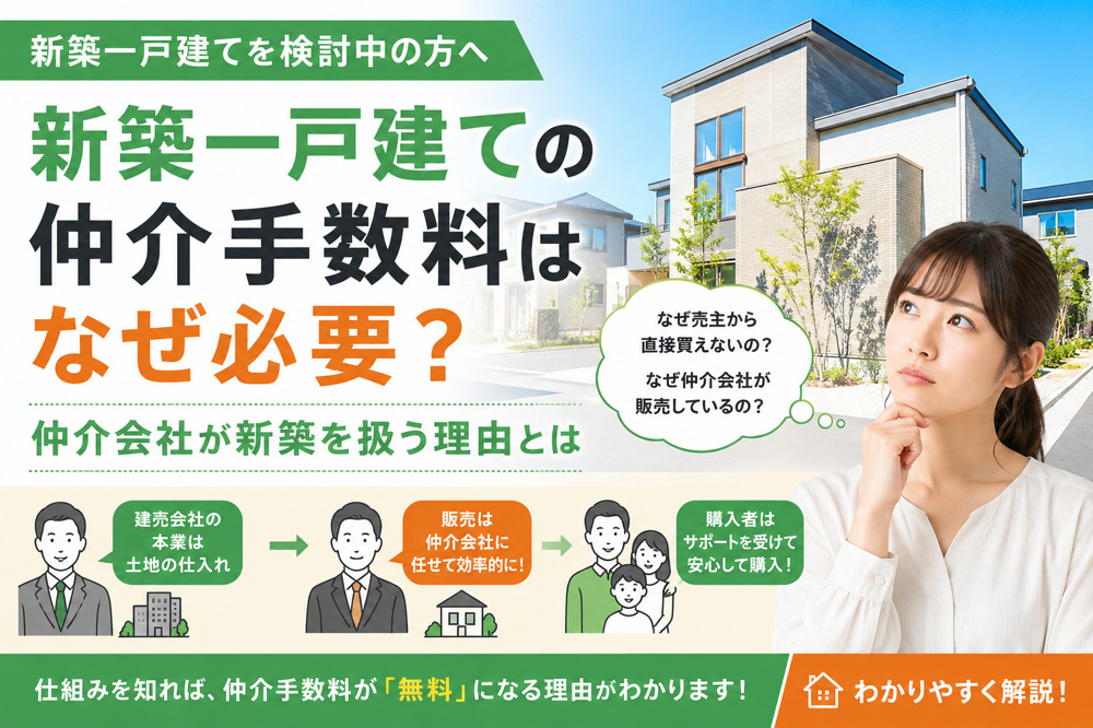新築一戸建ての仲介手数料はなぜ必要？仲介会社が新築を扱う理由とはの画像