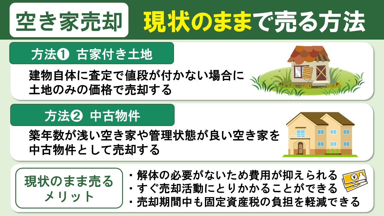 売りたい空き家を現状のまま売却する方法とは