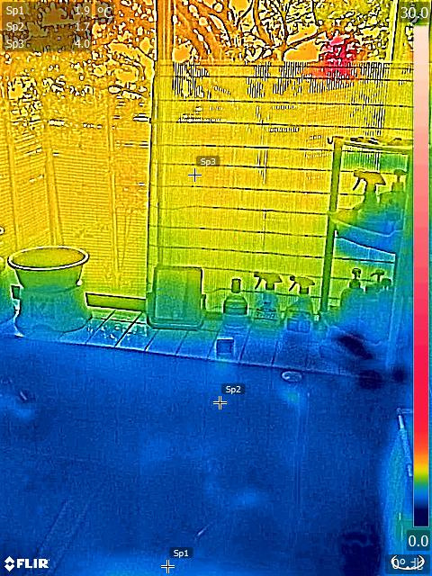 昭和の家のお風呂　サーモ写真