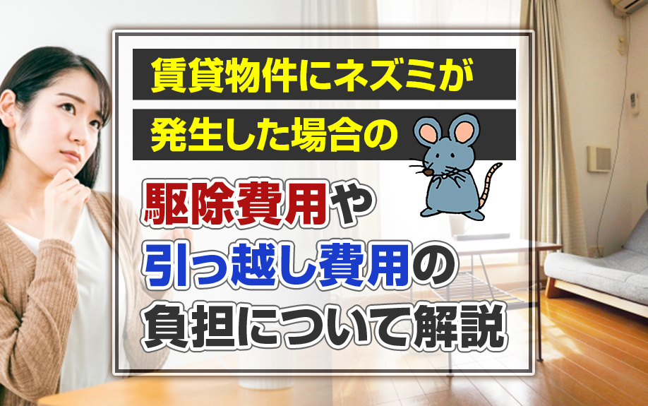 賃貸物件にネズミが発生した場合の駆除費用や引っ越し費用の負担について解説の画像