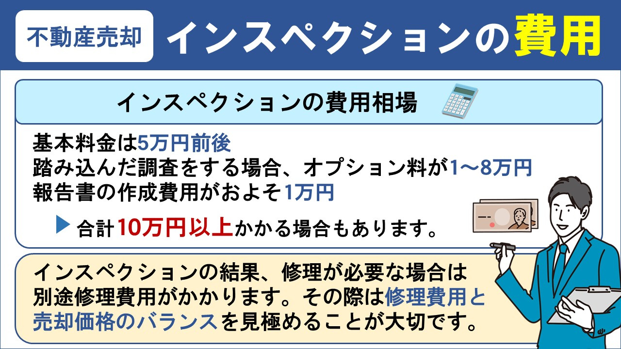不動産売却におけるインスペクションでかかる費用