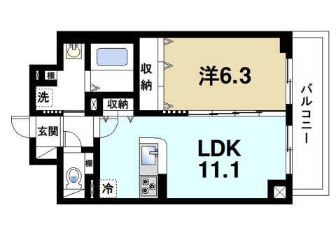 サンスクリット西大寺の間取り図1
