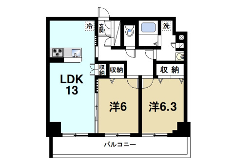 サンスクリット西大寺の間取り図4