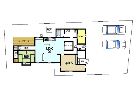 高天市町戸建の間取り図1
