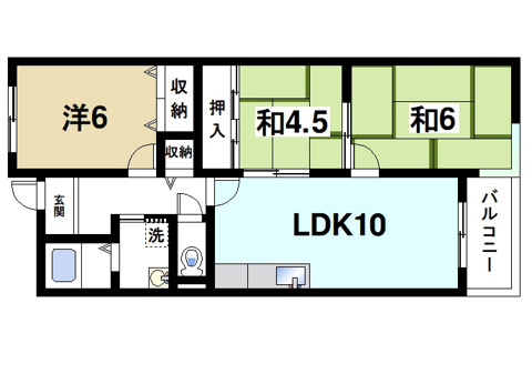 ライフコート萩の台の間取り図4