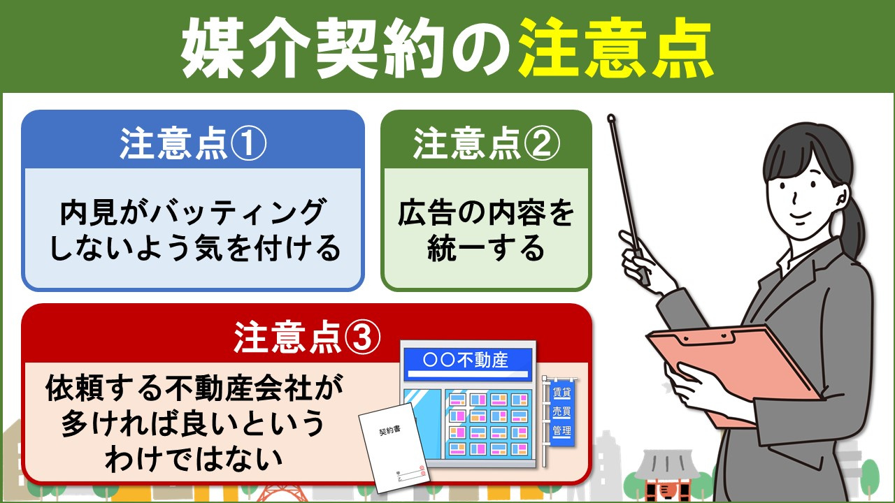 不動産売却での媒介契約における注意点